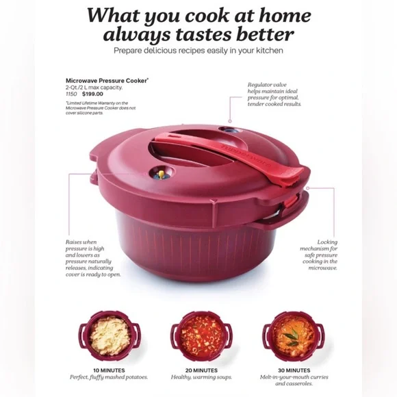 Tupperware microwave pressure cooker hotsell